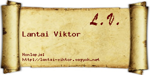 Lantai Viktor névjegykártya